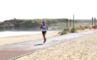 Luke Adams (South Shields) on his way to winning the South Shields 10k Sand Dance Race.